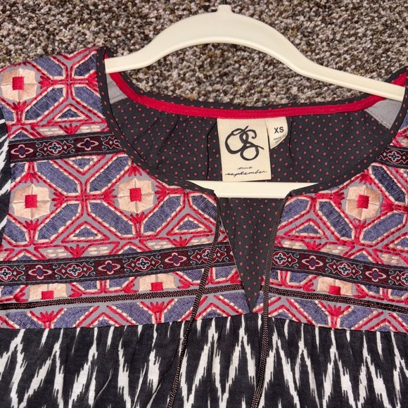 ANTHROPOLOGIE OS • XS 3/4 SLEEVE BOHO TOP • EXCELLENT CONDITION - Picture 3 of 13